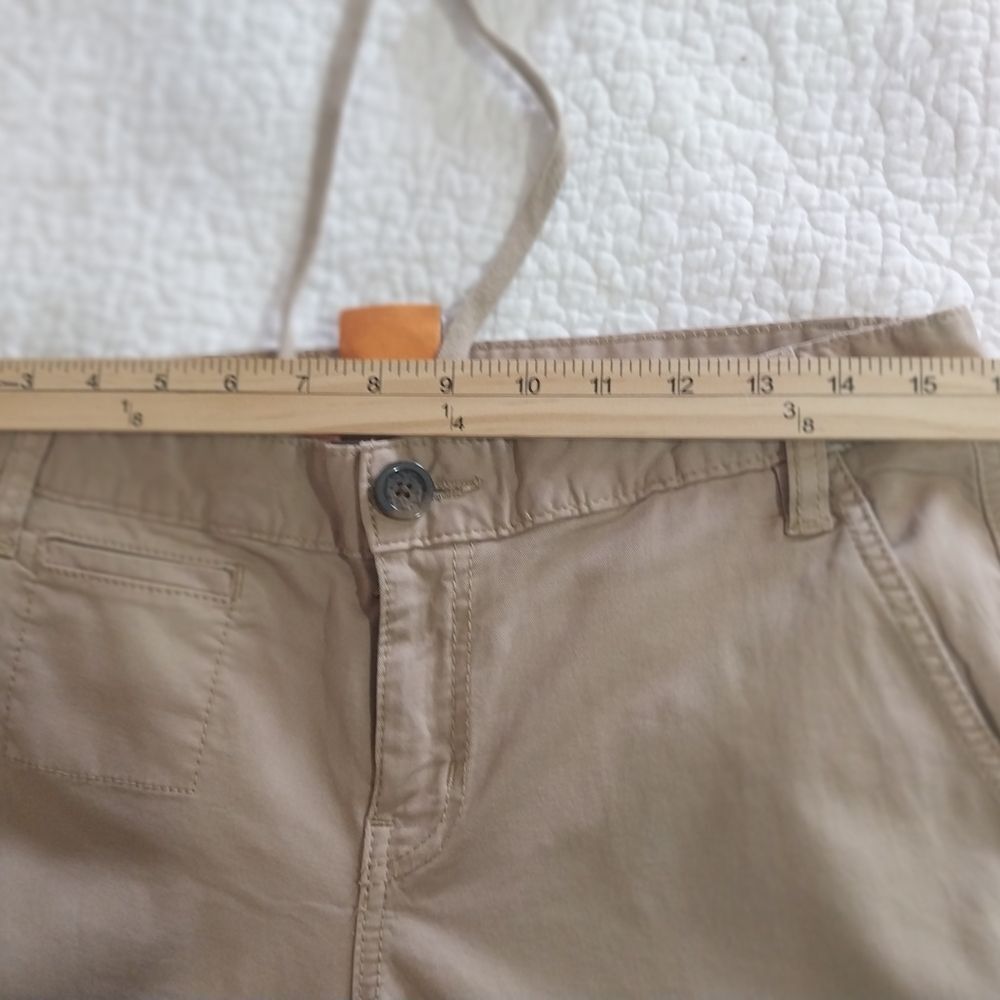 TORY BURCH Size 28 Women's Straight Leg Tan Cargo Jeans - Picture 7 of 16